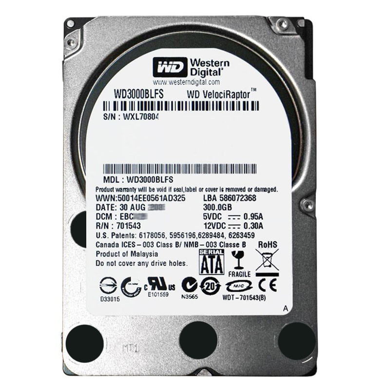 Western Digital - 300GB 10K SATA 3.0Gbps 2.5" 16MB Hard Drive - WD3000BLFS