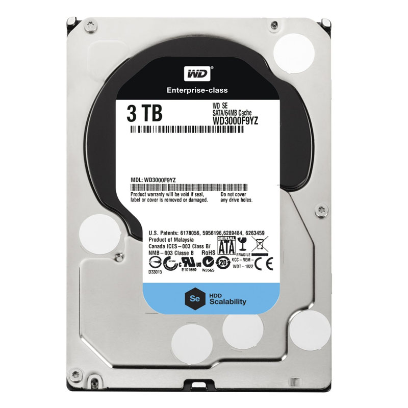 Western Digital - 3TB 7.2K SATA 6.0Gbps 3.5" 64MB Hard Drive - WD3000F9YZ