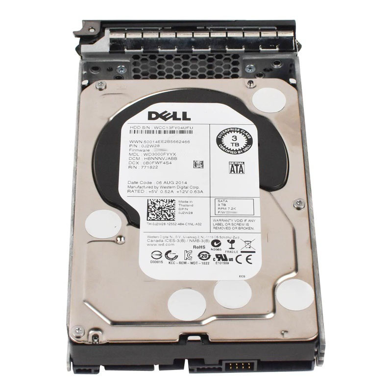 Dell - 3TB 7.2K SATA 6.0Gbps 3.5" 64MB Cache Hard Drive - WD3000FYYX