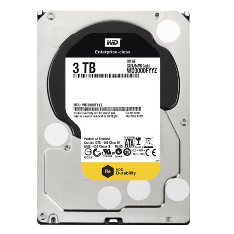 Western Digital - 3TB 7.2K SATA 6.0Gbps 3.5" 64MB Hard Drive - WD3000FYYZ