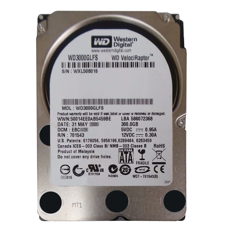 Western Digital - 300GB 10K SATA 3.0Gbps 3.5" 16MB Hard Drive - WD3000GLFS