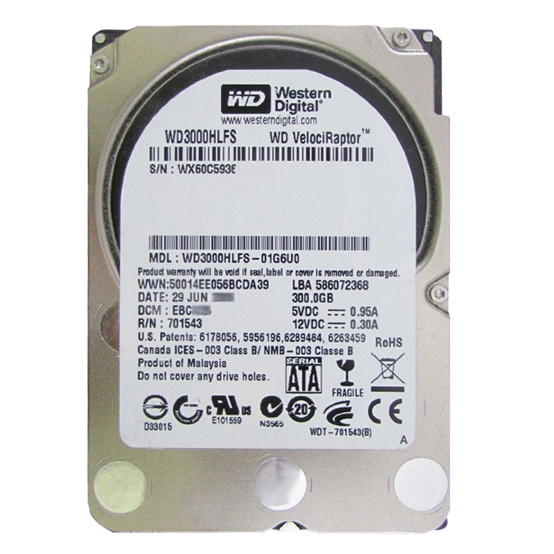 Western Digital - 300GB 10K SATA 3.0Gbps 3.5" 16MB Hard Drive - WD3000HLFS-01G6U0