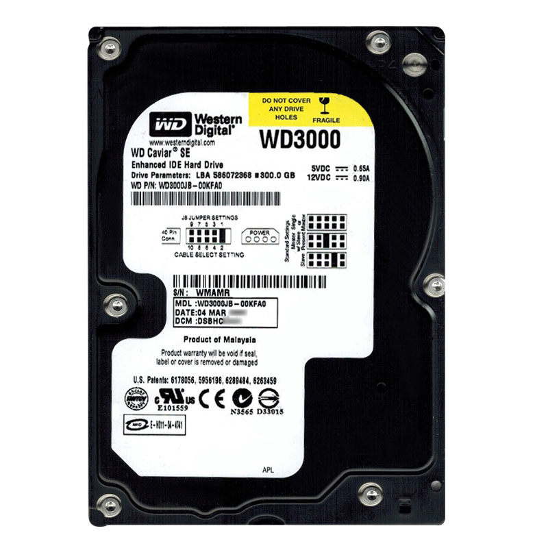 Western Digital - 300GB 7.2K IDE 3.5" 8MB Cache Hard Drive - WD3000JB-00KFA0