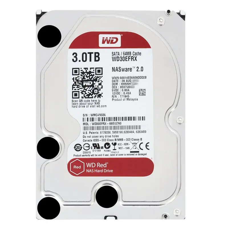 WD30EFRX-68EUZN0.jpg Western Digital - 3TB 5.4K SATA 6.0Gbps 3.5" 64MB Hard Drive - WD30EFRX-68EUZN0 - Image 1