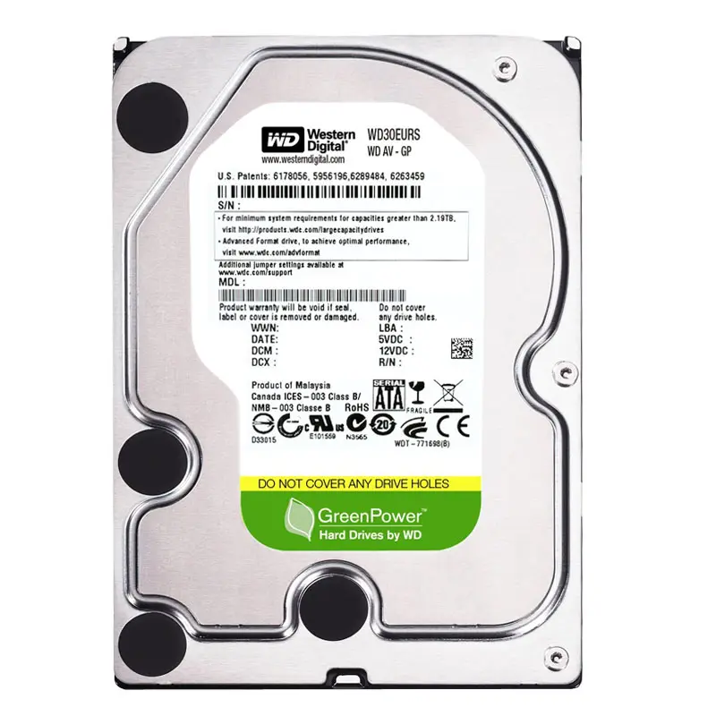 WD30EURS.jpg Western Digital - 3TB IntelliPower SATA 3.0Gbps 3.5" 64MB Hard Drive - WD30EURS - Image 1