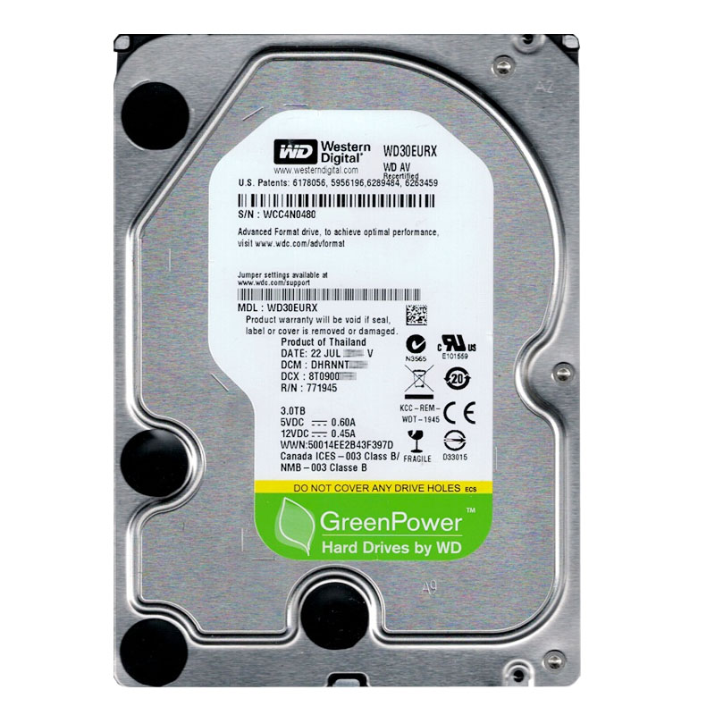 Western Digital - 3TB IntelliPower SATA 6.0Gbps 3.5" 64MB Hard Drive - WD30EURX