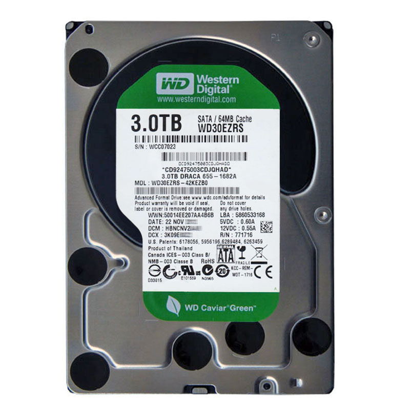 Western Digital - 3TB IntelliPower SATA 3.0Gbps 3.5" 64MB Hard Drive - WD30EZRS-42KEZB0