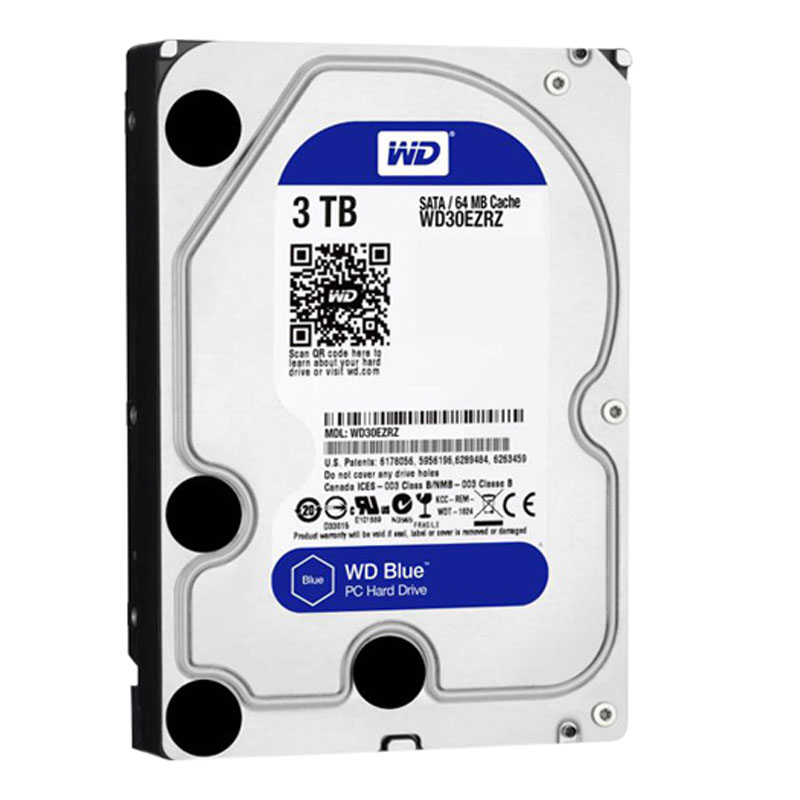 Western Digital - 3TB 5.4K SATA 6.0Gbps 3.5" 64MB Hard Drive - WD30EZRZ