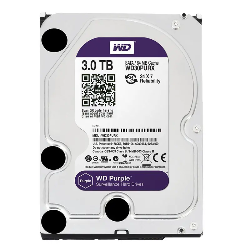 WD30PURZ.jpg Western Digital - 3TB 5.4K SATA 6.0Gbps 3.5" 64MB Cache Hard Drive - WD30PURZ - Image 1