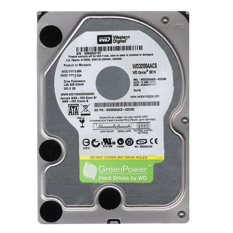WD3200AACS-32ZUB0.jpg Western Digital - 320GB IntelliPower SATA 3.0Gbps 3.5" 16MB Hard Drive - WD3200AACS-32ZUB0 - Image 1