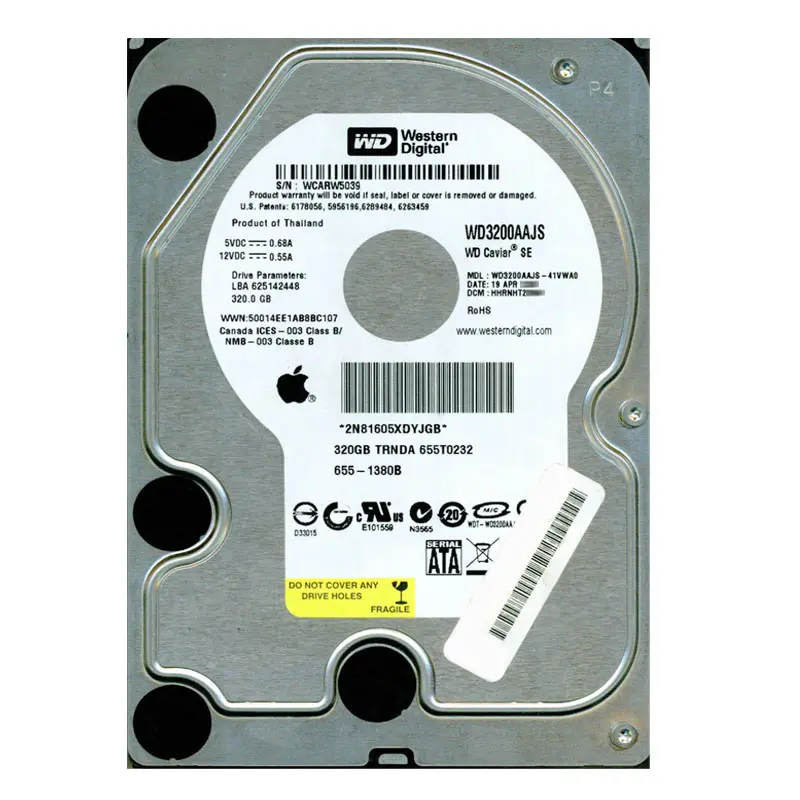 WD3200AAJS-41VWA0.jpg Western Digital - 320GB 7.2K SATA 3.0Gbps 3.5" 8MB Hard Drive - WD3200AAJS-41VWA0 - Image 1