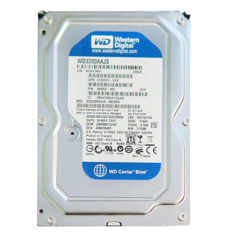 Western Digital - 320GB 7.2K SATA 3.0Gbps 3.5" 8MB Hard Drive - WD3200AAJS-60Z0A0