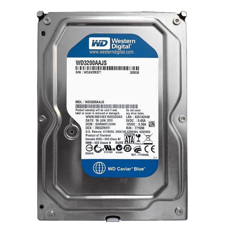 Western Digital - 320GB 7.2K SATA 3.0Gbps 3.5" 8MB Hard Drive - WD3200AAJS