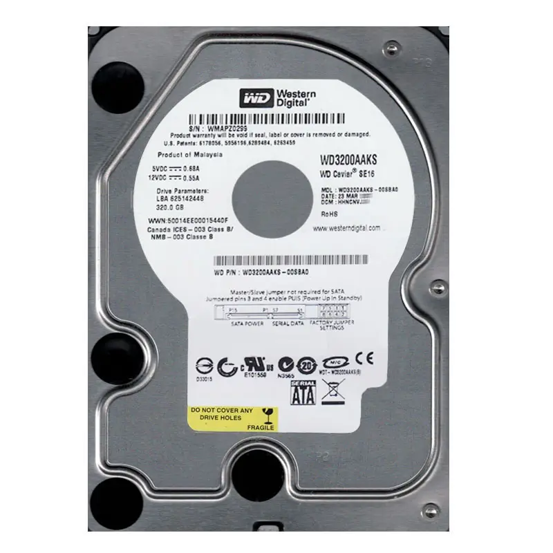 WD3200AAKS-00SBA0.jpg Western Digital - 320GB 7.2K SATA 3.0Gbps 3.5" 16MB Hard Drive - WD3200AAKS-00SBA0 - Image 1
