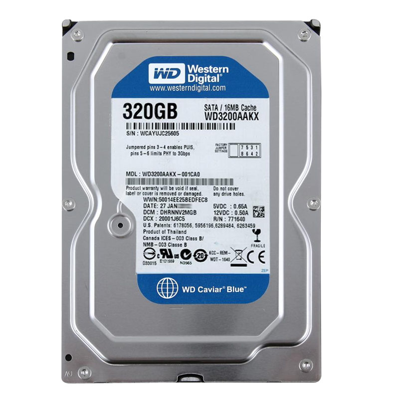 Western Digital - 320GB 7.2K SATA 3.5" 16MB Cache Hard Drive - WD3200AAKX-001CA0