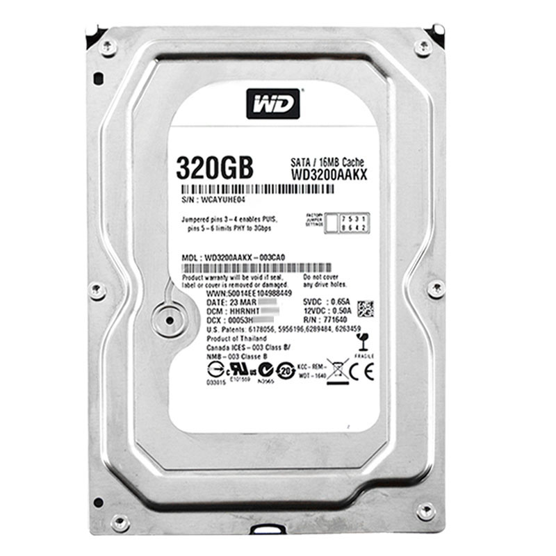 Western Digital - 320GB 7.2K SATA 6.0Gbps 3.5" 16MB Hard Drive - WD3200AAKX-003CA0