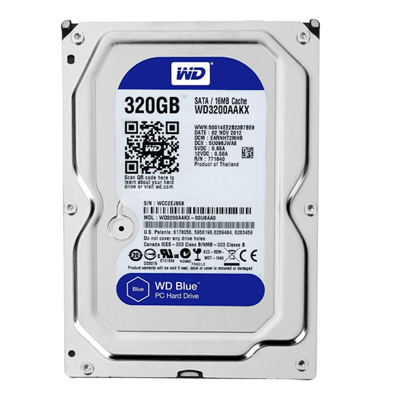 Western Digital - 320GB 7.2K SATA 6.0Gbps 3.5" 16MB Hard Drive - WD3200AAKX-00U6AA0