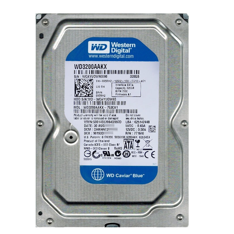 Western Digital - 320GB 7.2K SATA 6.0Gbps 3.5" 16MB Hard Drive - WD3200AAKX-753CA1