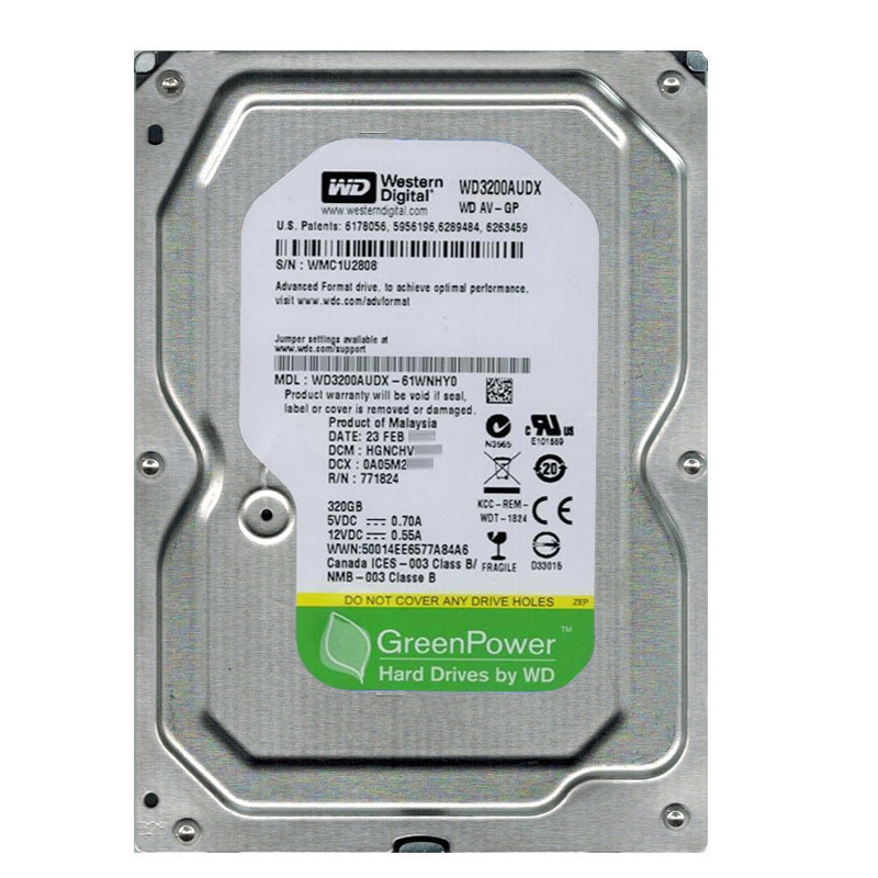 Western Digital - 320GB IntelliPower SATA 6.0Gbps 3.5" 32MB Hard Drive - WD3200AUDX-61WNHY0