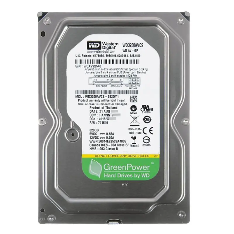 WD3200AVCS-632DY1.jpg Western Digital - 320GB IntelliPower SATA 3.0Gbps 3.5" 16MB Hard Drive - WD3200AVCS-632DY1 - Image 1