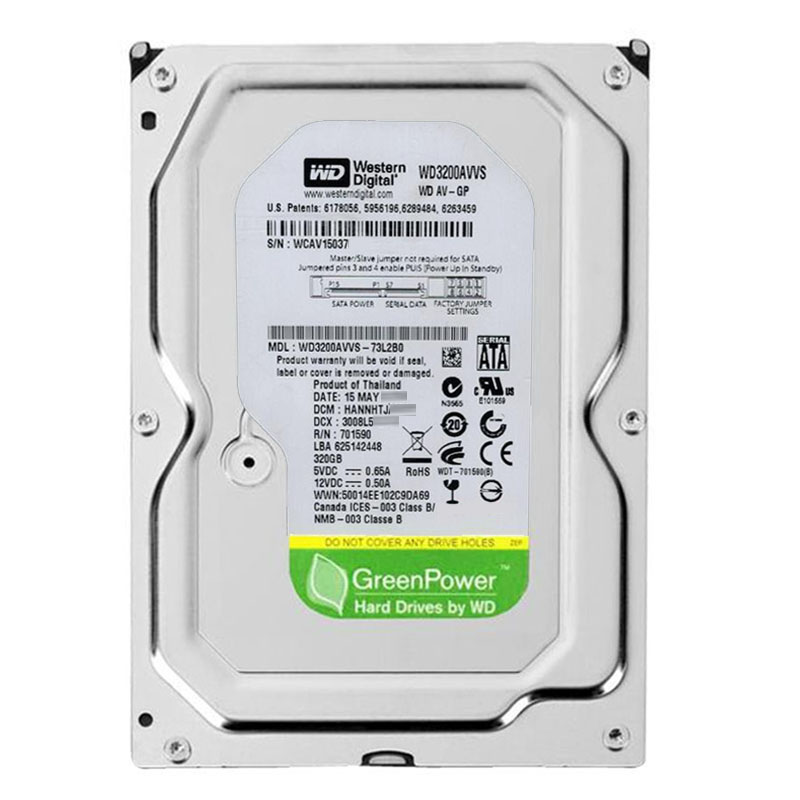 Western Digital - 320GB IntelliPower SATA 3.0Gbps 3.5" 8MB Hard Drive - WD3200AVVS-73L2B0