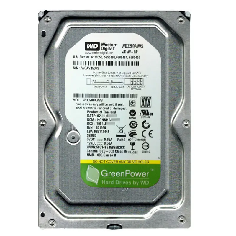 WD3200AVVS.jpg Western Digital - 320GB IntelliPower SATA 3.0Gbps 3.5" 8MB Hard Drive - WD3200AVVS - Image 1