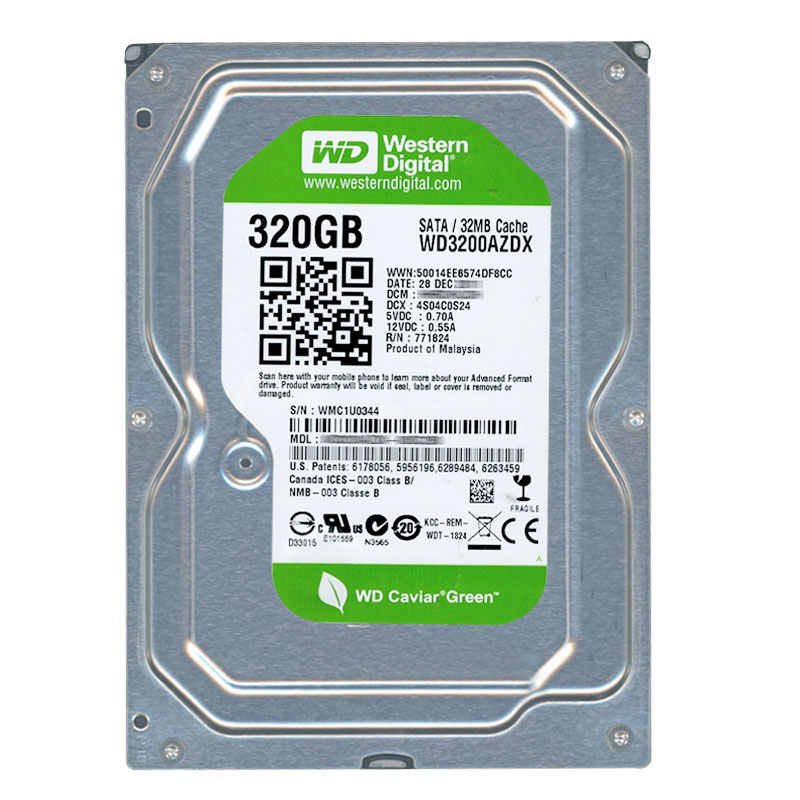 Western Digital - 320GB IntelliPower SATA 6.0Gbps 3.5" 32MB Cache Hard Drive - WD3200AZDX
