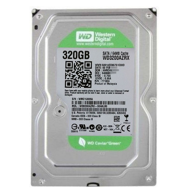 Western Digital - 320GB IntelliPower SATA 6.0Gbps 3.5" 64MB Hard Drive - WD3200AZRX-00A8LB0