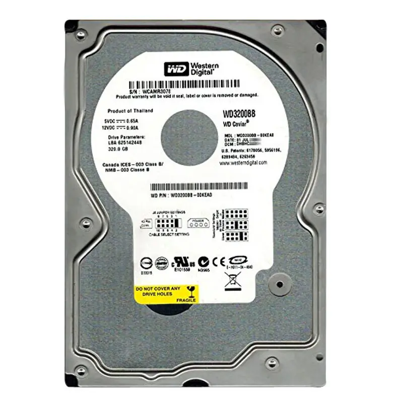 WD3200BB-00KEA0.jpg Western Digital - 320GB 7.2K ATA/100 3.5" 2MB Cache Hard Drive - WD3200BB-00KEA0 - Image 1