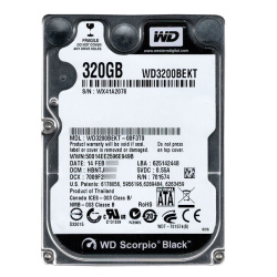Western Digital - 320GB 7.2K SATA 3.0Gbps 2.5" 16MB Hard Drive - WD3200BEKT-00F3T0