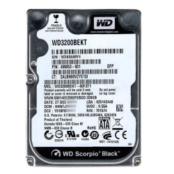 Western Digital - 320GB 7.2K SATA 3.0Gbps 2.5" 16MB Hard Drive - WD3200BEKT-60F3T1