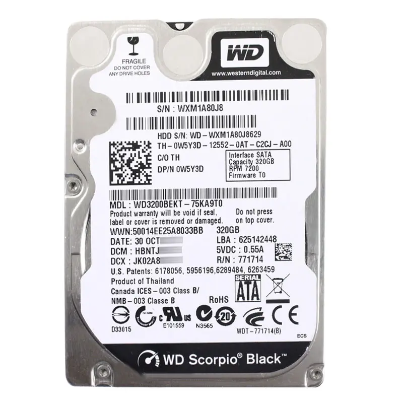 WD3200BEKT-75KA9T0.jpg Western Digital - 320GB 7.2K SATA 3.0Gbps 2.5" 16MB Hard Drive - WD3200BEKT-75KA9T0 - Image 1