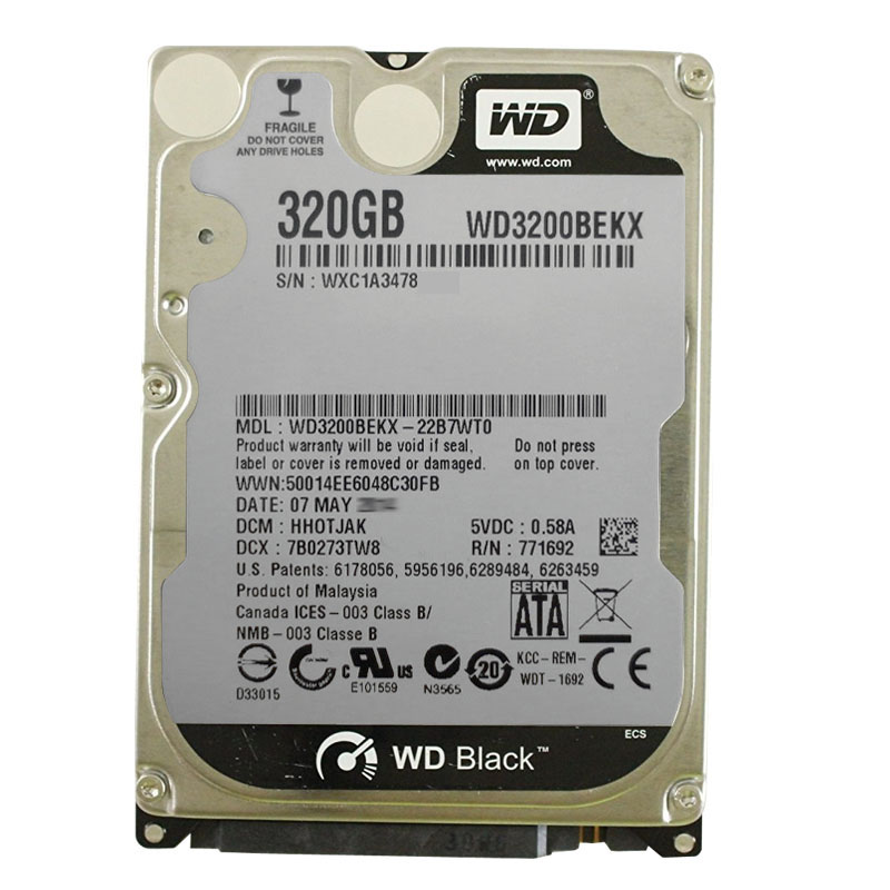 Western Digital - 320GB 7.2K SATA 2.5" 16MB Cache Hard Drive - WD3200BEKX-22B7WT0