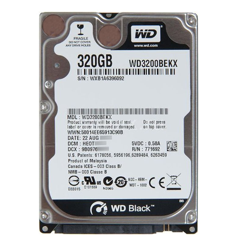 Western Digital - 320GB 7.2K SATA 6.0Gbps 2.5" 16MB Hard Drive - WD3200BEKX