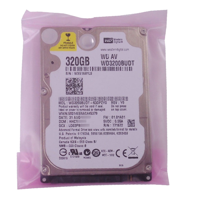 Western Digital - 320GB 5.4K SATA 3.0Gbps 2.5" 32MB Hard Drive - WD3200BUDT-63DPZY0