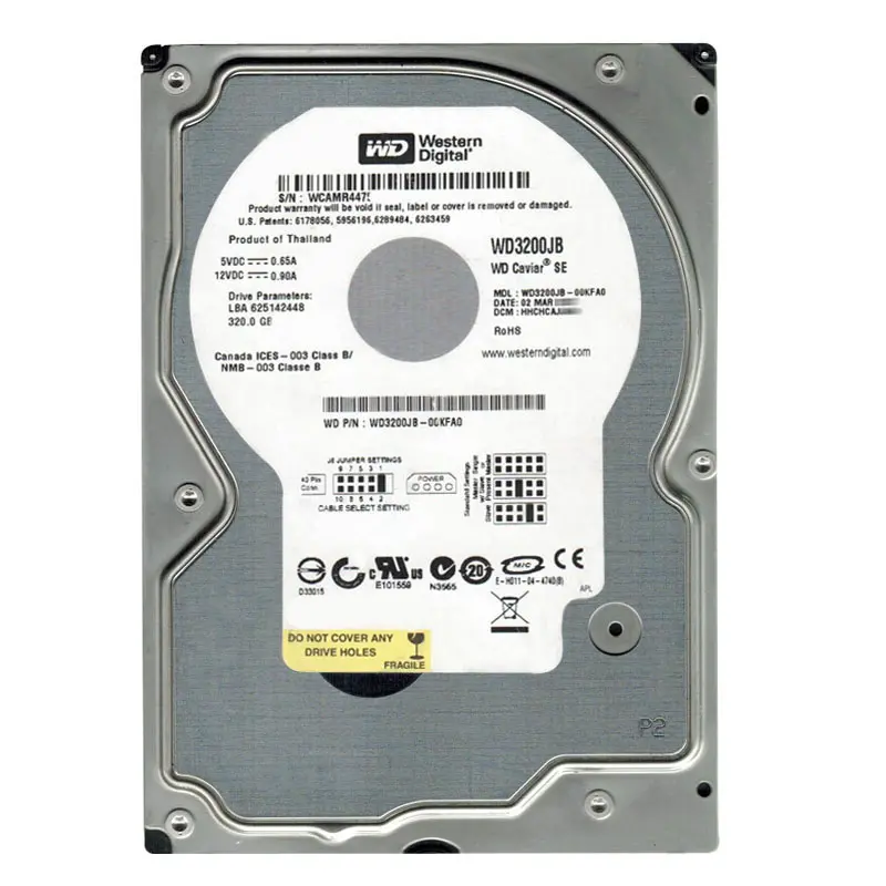 WD3200JB-00KFA0.jpg Western Digital - 320GB 7.2K IDE 3.5" 8MB Cache Hard Drive - WD3200JB-00KFA0 - Image 1