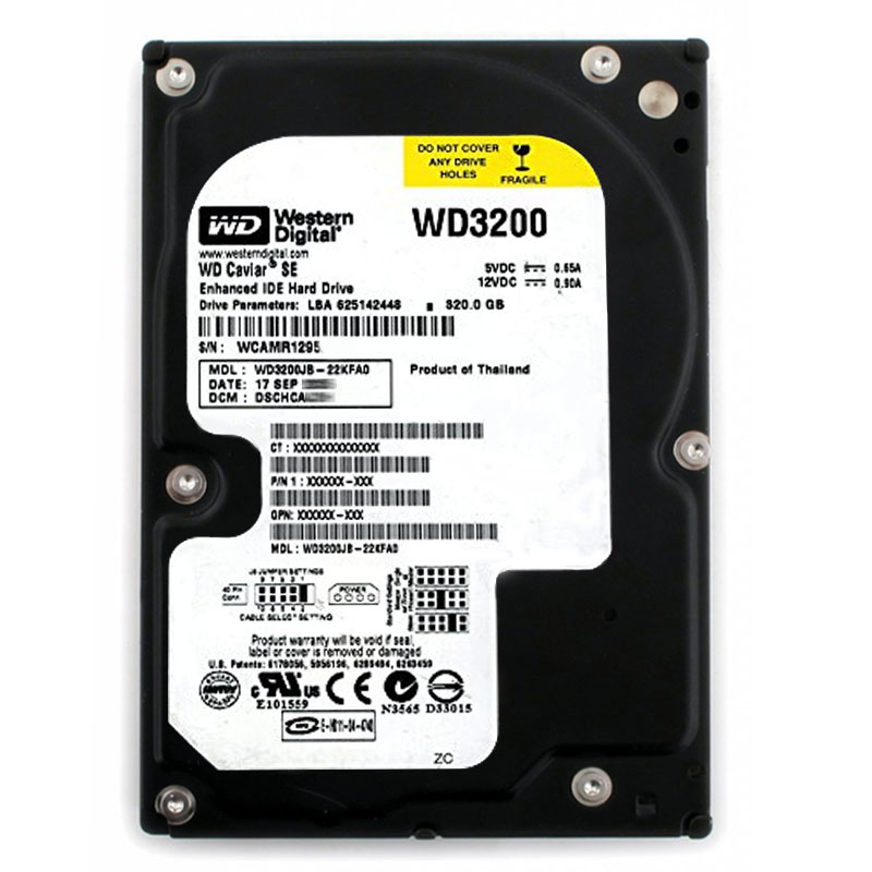 Western Digital - 320GB 7.2K IDE 3.5" 8MB Cache Hard Drive - WD3200JB-22KFA0