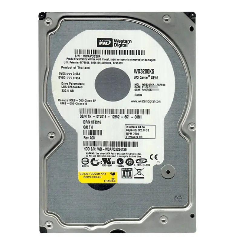 WD3200KS-75PFB0.jpg Western Digital - 320GB 7.2K SATA 3.0Gbps 3.5" 16MB Hard Drive - WD3200KS-75PFB0 - Image 1