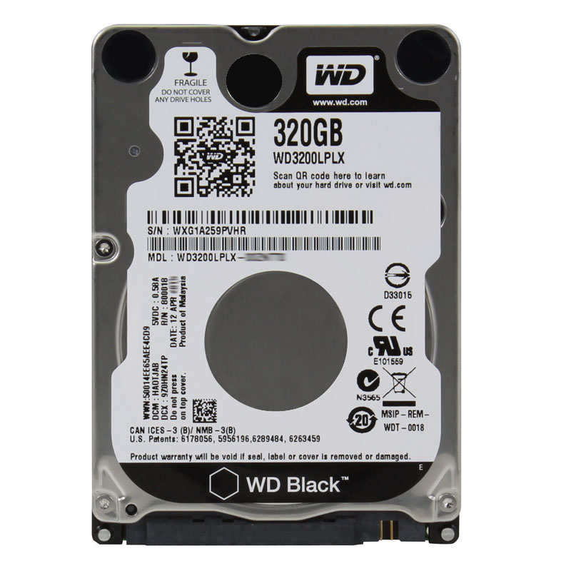 Western Digital - 320GB 7.2K SATA 6.0Gbps 2.5" 32MB Cache Hard Drive - WD3200LPLX