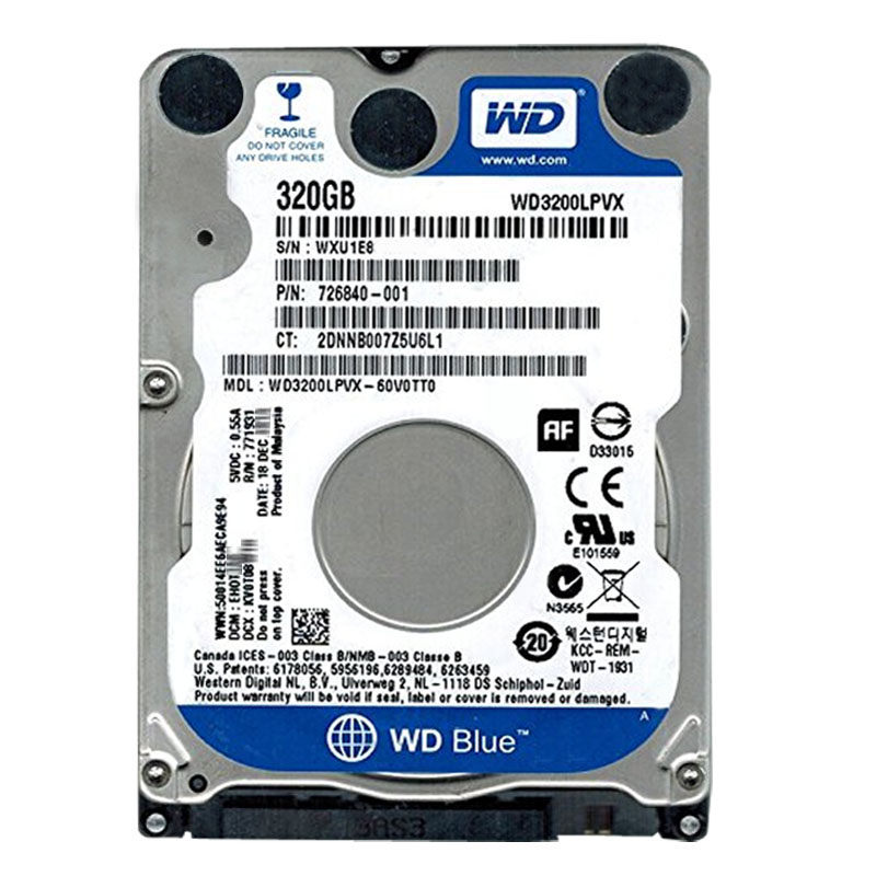 Western Digital - 320GB 5.4K SATA 6.0Gbps 2.5" 8MB Cache Hard Drive - WD3200LPVX-60V0TT0