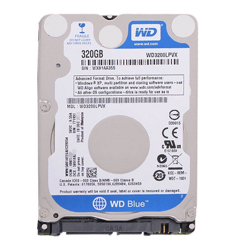 Western Digital - 320GB 5.4K SATA 6.0Gbps 2.5" 8MB Hard Drive - WD3200LPVX