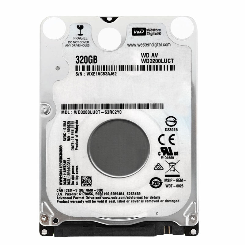 Western Digital - 320GB 5.4K SATA 3.0Gbps 2.5" 16MB Cache Hard Drive - WD3200LUCT-63RC2Y0