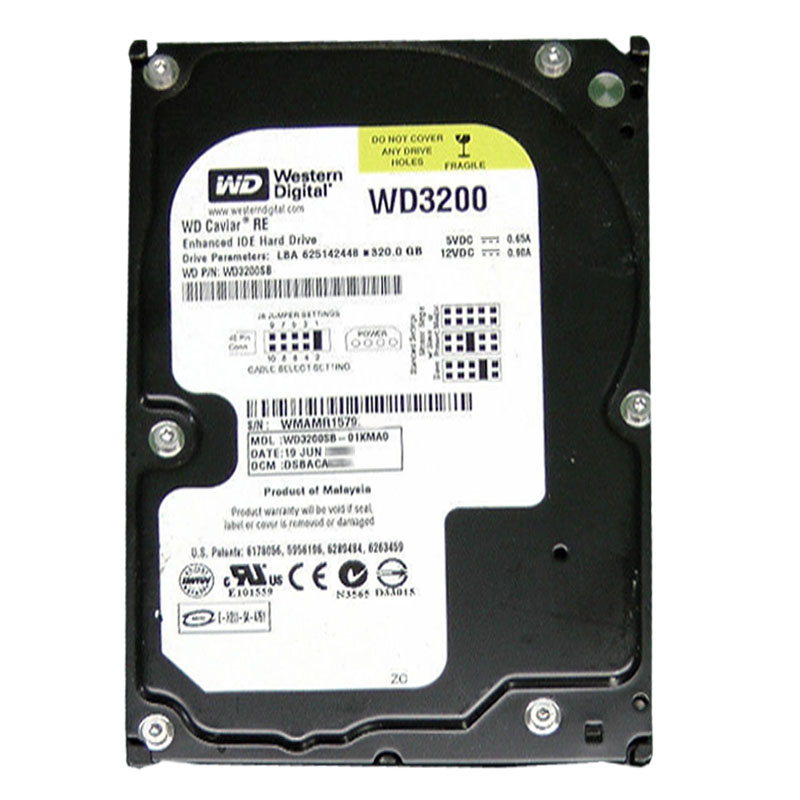 Western Digital - 320GB 7.2K IDE 3.5" 8MB Cache Hard Drive - WD3200SB-01KMA0