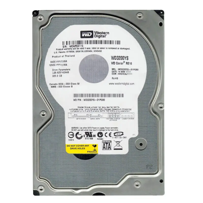 WD3200YS-01PGB0.jpg Western Digital - 320GB 7.2K SATA 3.0Gbps 3.5" 16MB Hard Drive - WD3200YS-01PGB0 - Image 1