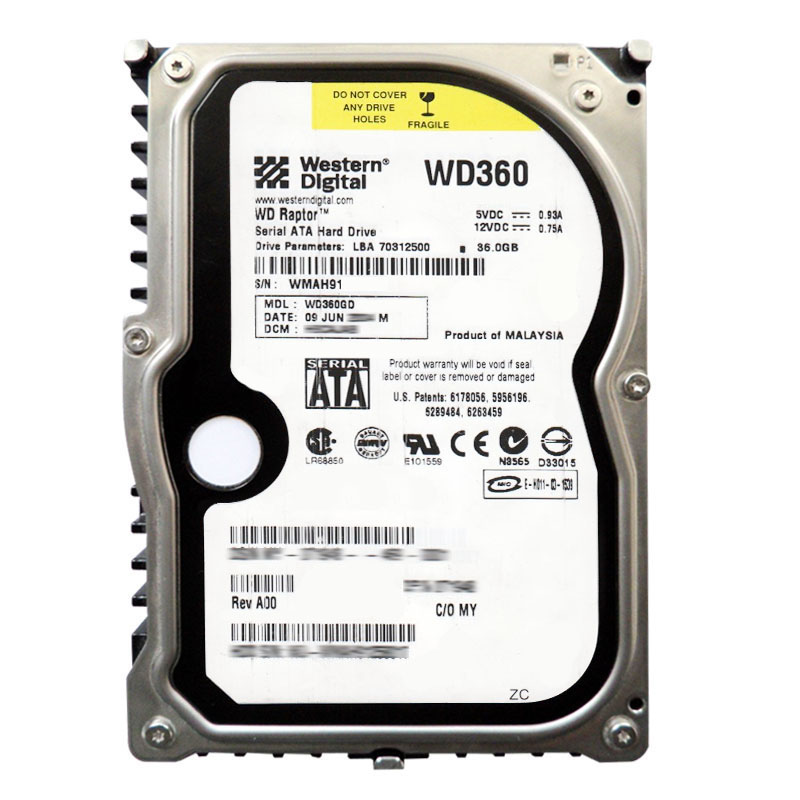 Western Digital - 36GB 10K SATA 1.5Gbps 3.5" 8MB Cache Hard Drive - WD360GD