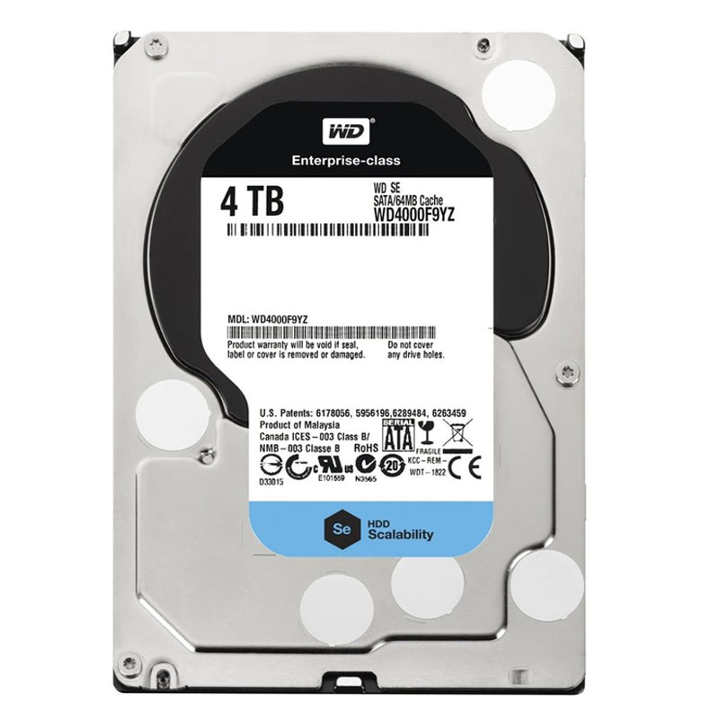 Western Digital - 4TB 7.2K SATA 6.0Gbps 3.5" 64MB Hard Drive - WD4000F9YZ