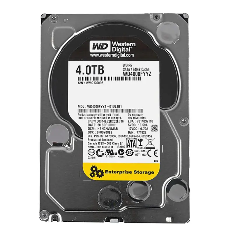 WD4000FYYZ-01UL1B1.jpg Western Digital - 4TB 7.2K SATA 3.5" 64MB Cache Hard Drive - WD4000FYYZ-01UL1B1 - Image 1