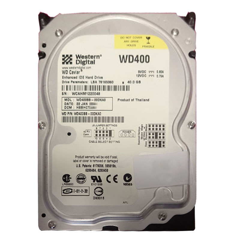 Western Digital - 40GB 7.2K IDE 3.5" 2MB Cache Hard Drive - WD400BB-00DKA0