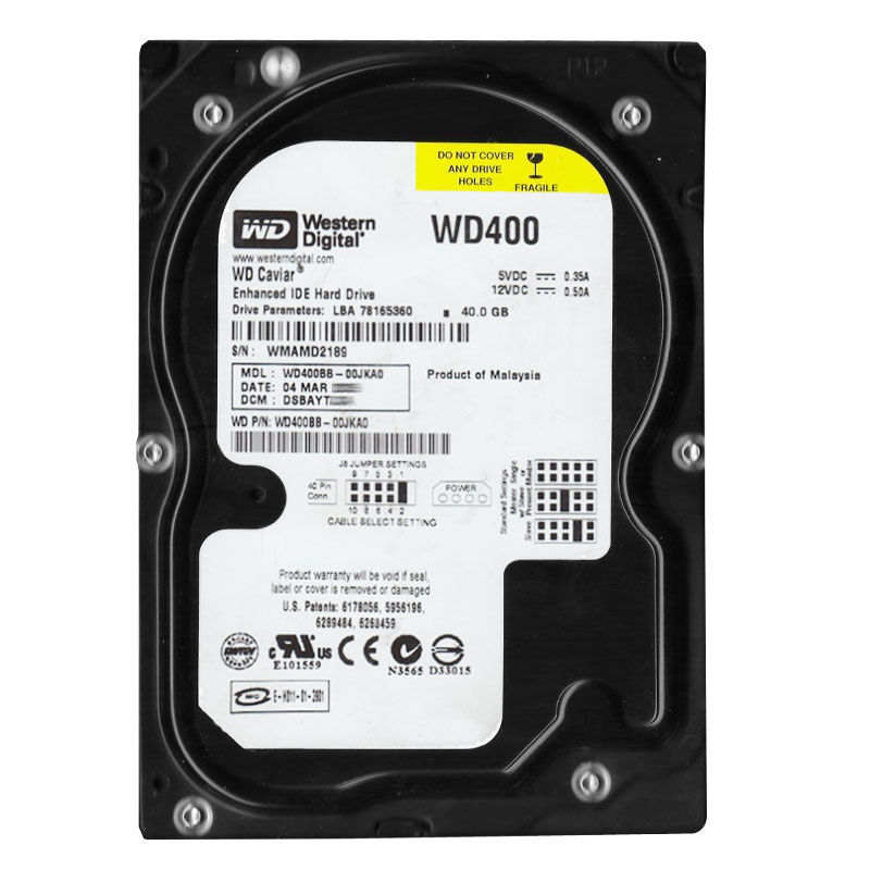 Western Digital - 40GB 7.2K IDE 3.5" 2MB Cache Hard Drive - WD400BB-00JKA0