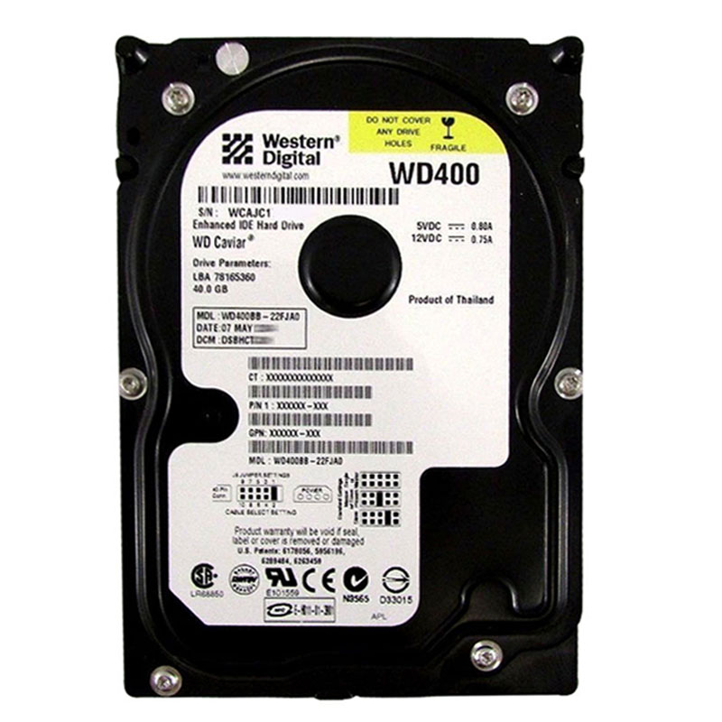 Western Digital - 40GB 7.2K ATA/100 3.5" 2MB Cache Hard Drive - WD400BB-22FJA0